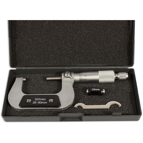 Micrometro centesimale per esterni SOGI MIC-25-50 con frizione - 25÷50 mm - terminali cromati