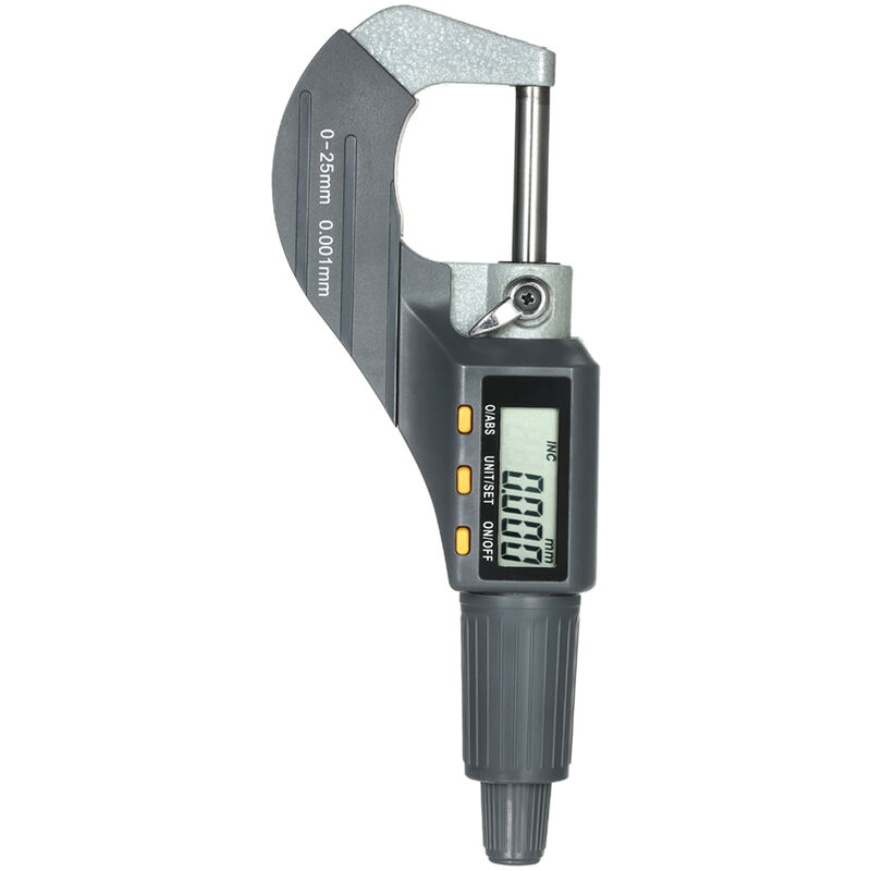 

Micrometro digital, 0-25 mm Micrometro exterior digital electronico, 0.001 mm Micrometro de profundidad de alta precision Micro calibre