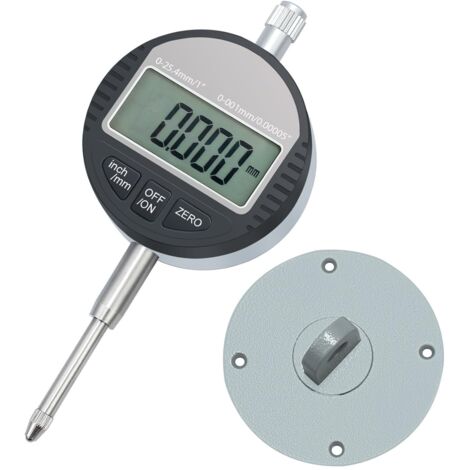 Micrómetro digital LED DTL de 0,001 mm/0,00005'', indicador digital de precisión de 0 a 12,7 mm/1'', indicador de cuadrante electrónico/indicador de sonda digital