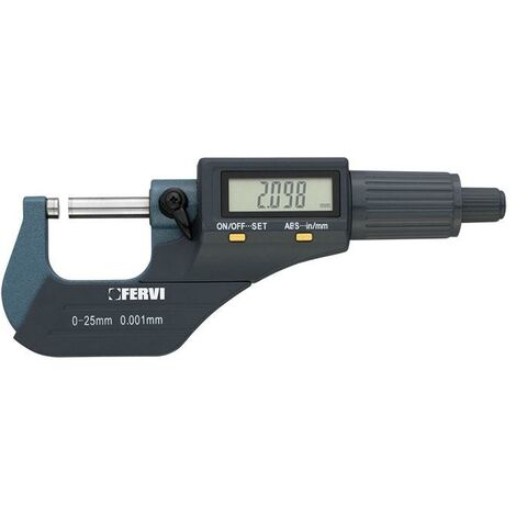 Micrometro electronico digital para exteriores 0 - 25 mm Fervi M021/00/25