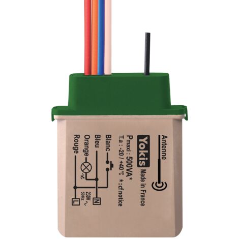 GOLMAR micromodule télévariateur encastré 500w radio power, yokis, réf.mtv500erp