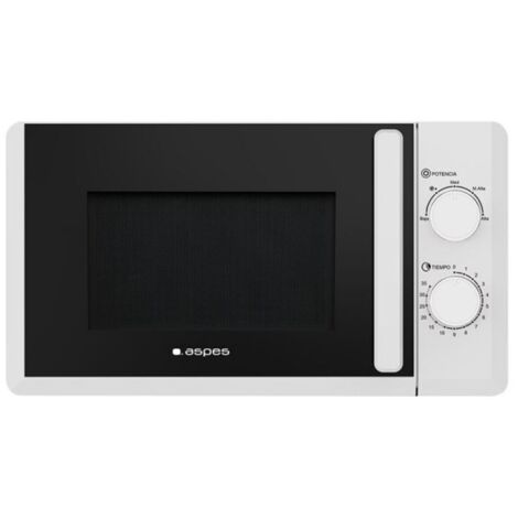 Microondas 20L ASPES AMW2701 Blanco   Inox, 700W, 1000W