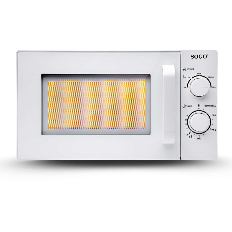 

Microondas con Capacidad de 20L, 700W - Función Descongelación, 5 Niveles