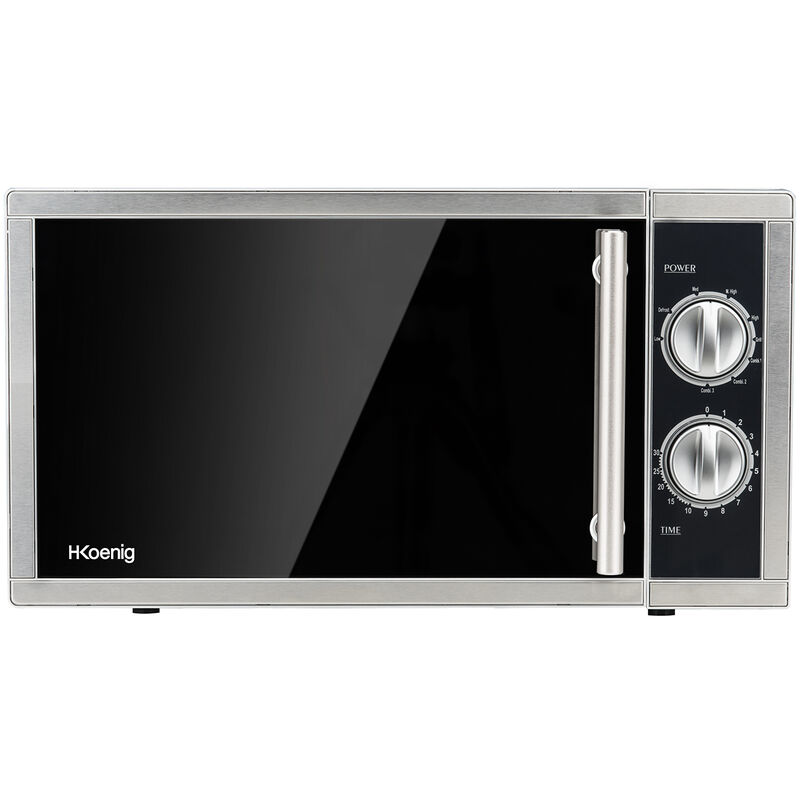 Hkoenig - VIO7 Microondas con Grill, Potencia 900 w y Potencia Grill 1000W, 23 litros, Temporizador hasta 30 min, 5 Niveles de Potencia de Calentado,