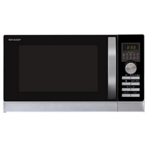 microondas + grill 25l 900w plateado - r843inw - sharp -