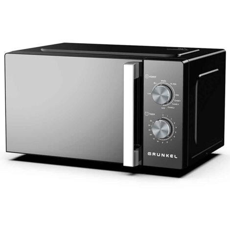 Microondas Grunkel MWG-20ESPEJO/ 800W/ Capacidad 20L/ Función Grill/ Negro