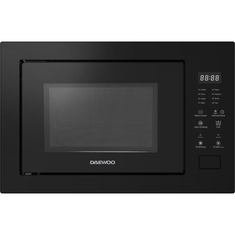 Daewoo - Microondas Integrable 1320W con Grill 1200W 25L MD-BS253GB
