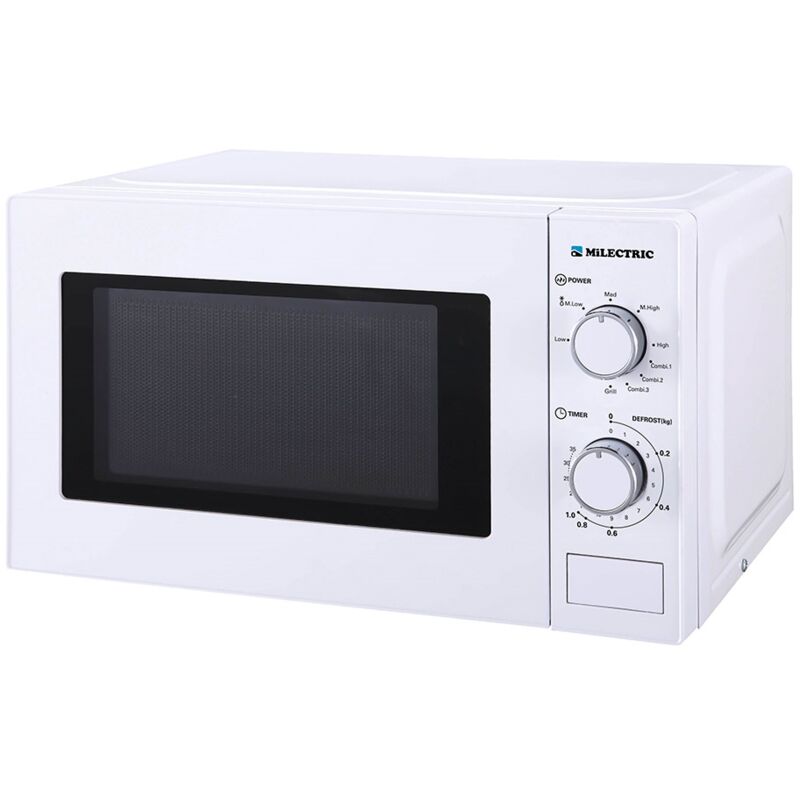 Milectric MIW-G20LTB - Horno Microondas Con Grill 20 Litros Blanco