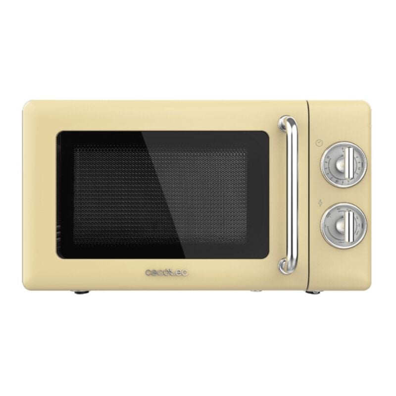 Cecotec - ProClean 3110 Retro Yellow Forno a microonde meccanico congrill di 20 l e 700 w.