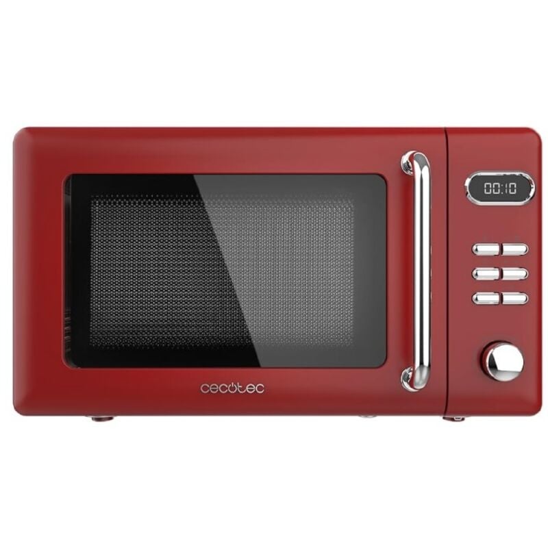 Cecotec - Proclean 5110 retro red microonde digitale con grill de 20 l y 700 w.