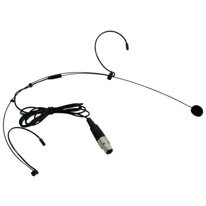 HQ-Power Microphone serre-tête, pour émetteur MICW43, filaire, mini xlr, noir