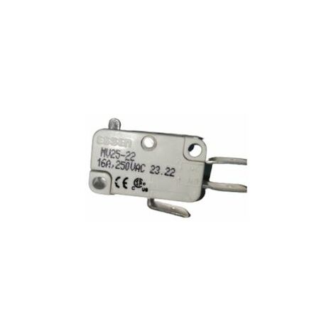Microrupteur à bouton poussoir RS PRO, Connexion rapide, SPDT, 16 A @ 250 V CA 250V ( Prix pour 1 )
