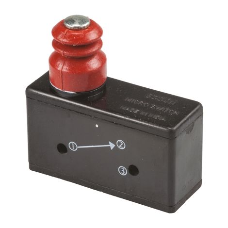 Microrupteur RS PRO à bouton poussoir, 1 RT, 15 A, Vis 250V c.a. ( Prix pour 1 )