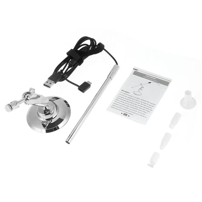 Microscope 200X 8-LED Loupe de Caméra 720P Microscope USB/Micro usb pour Ordinateur/Téléphone Portable