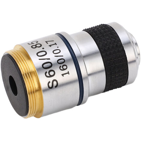 Microscope Biologique 60X Objectif Achromatique RMS Fileté 185 Lentille Optique Verre