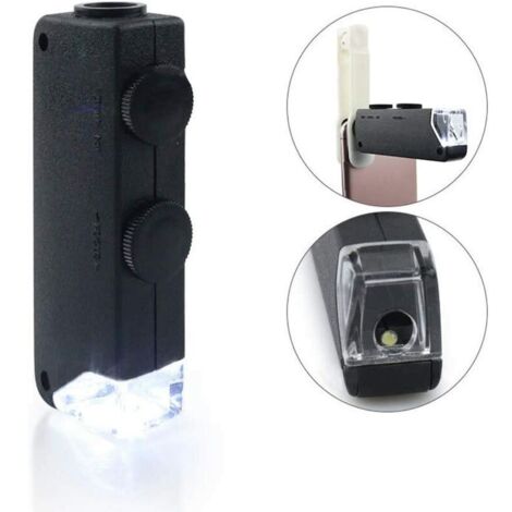 Microscope de poche LED 60x - 100x loupe loupe