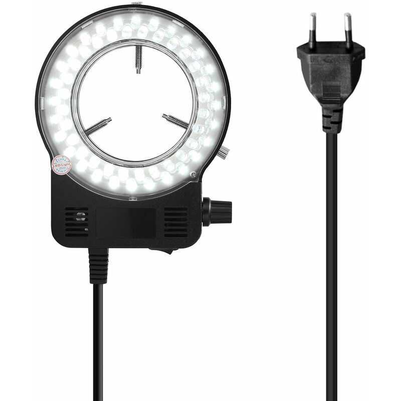 Microscope electro-optique pour le corps Lumiere annulaire a led Source d'eclairage pour microscope Spot a luminosite reglable Lumiere annulaire