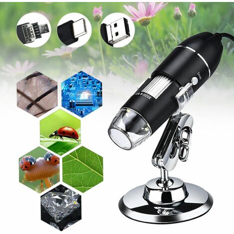 Microscope electronique 1000x trois en un, loupe numerique, microscope industriel, outil d'inspection de maintenance, avec fonction Type-C, HX4 1600X