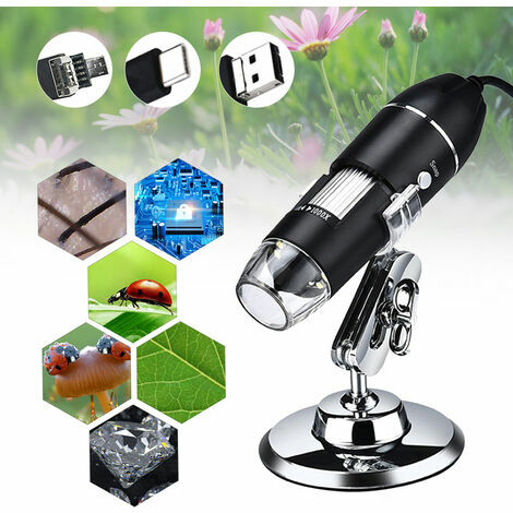 Microscope electronique 1000x trois en un, loupe numerique, microscope industriel, outil d'inspection de maintenance, avec fonction Type-C, HX4 RUIOIU