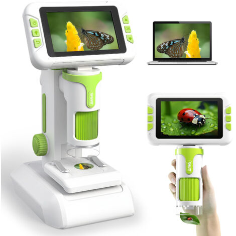 Microscope Portable Pour Enfants Avec écran IPS 2,0" - Jouet éducatif Scientifique - Observation Micro-monde - Cadeau Anniversaire Noël