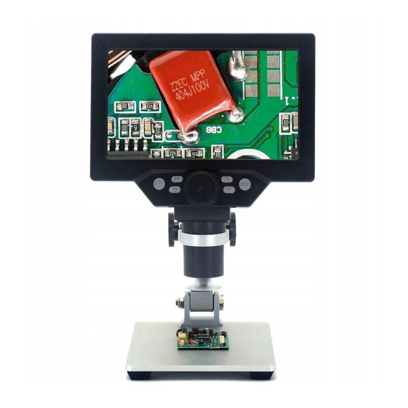 Microscope numérique 12MP 1-1200X grossissement LCD affichage à cristaux liquides LED luminosité réglable, utilisé pour l'inspection de contrôle