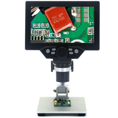 VEVOR Microscope Numérique USB HDMI Endoscope de Grossissement 10X-1300X  avec Écran 10,1 pouces 8 LED Fonctions Photo & Vidéo Compatible avec  Windows 7/8,1/10 MacOS 10,5 Connecté au Moniteur TV Labo