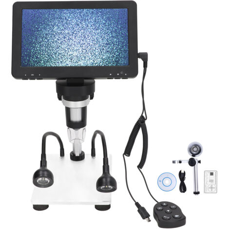 Microscope numérique LCD 7 pouces HD 1200X 1080P pour réparation électronique avec éclairage LED