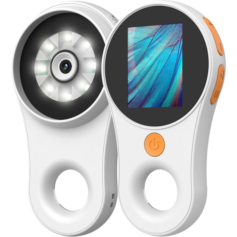 Microscope numérique macro à mise au point fixe, loupe portable, écran couleur 2,0 pouces, pixels 200 w, grossissement 500x, 8 led intégrées,