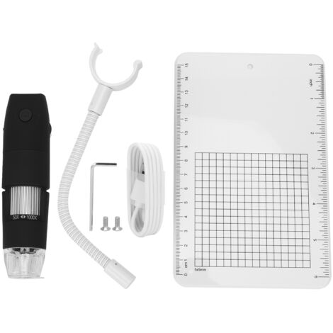 Microscope Numérique Sans Fil 1080P HD Wifi 1000X Loupe USB Outil Industriel Noir