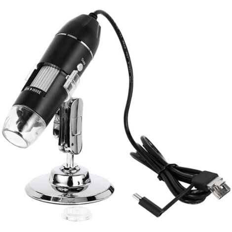 Microscope Numérique USB 1600X Portable pour Soudure et Réparation Téléphone avec LED