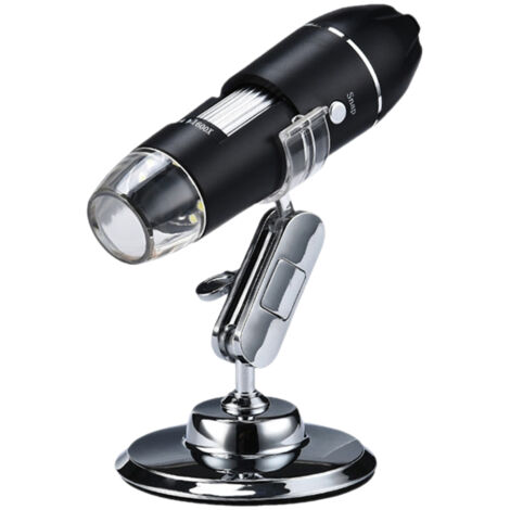 Microscope numérique USB 1600X pour l'observation industrielle, portable et doté de 8 LED blanches et d'une loupe