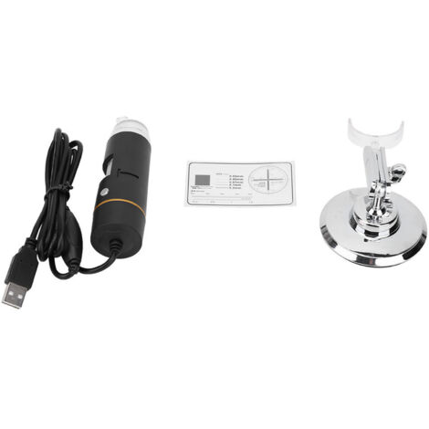 Microscope numérique USB 300 000 pixels avec support et éclairage LED pour PCB - grossissement 1000X