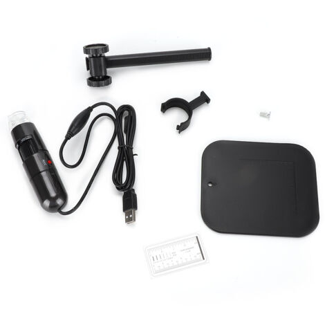 Microscope numérique USB 50-1000X avec caméra endoscope, 8 LED et support réglable pour inspection