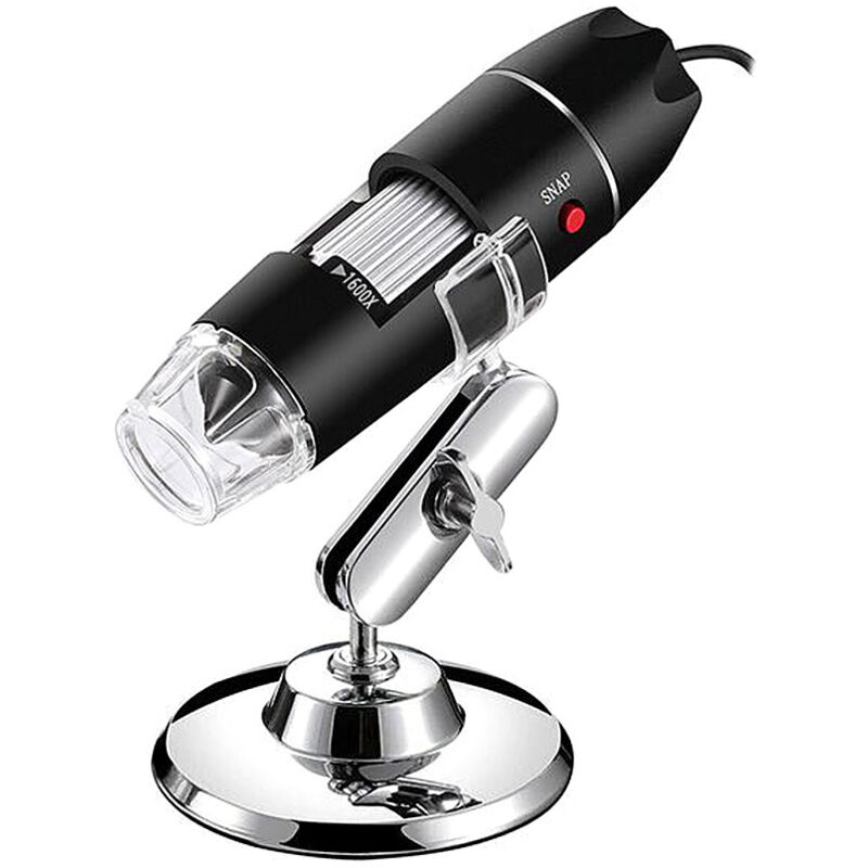 Microscope numérique usb, Endoscope de grossissement 40X-1000X Portable , Microscope Digital 8 led pour Windows 7/8/10 Mac Linux sous Android (avec