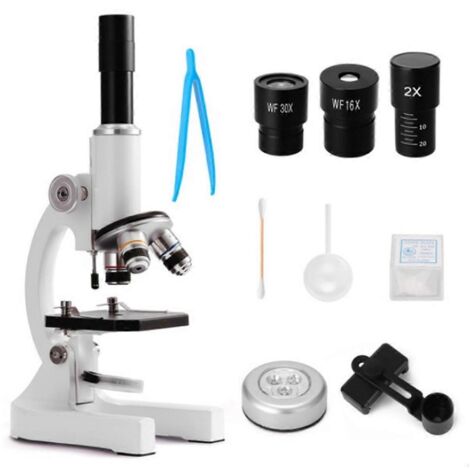 Microscope optique monoculaire, école, sciences expérimentales, photo couleur