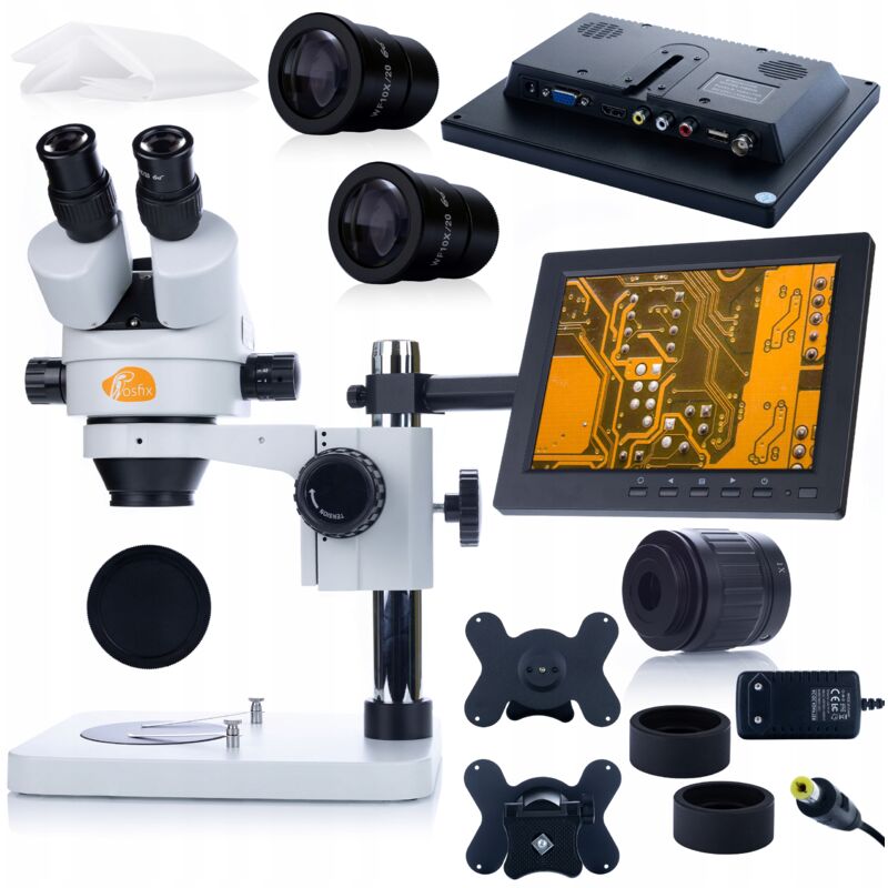 Microscopio stereoscopico trinoculare Mercury Pro MSMP-T-PS1 con display da 8'.