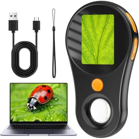 Microscopes Numériques, Microscope de Poche pour Enfants 2,0 » Écran IPS Rechargeable Microscope de Poche avec Grossissement 500X LED Light Microscopes Convient pour la Maintenance Soudage Recherche