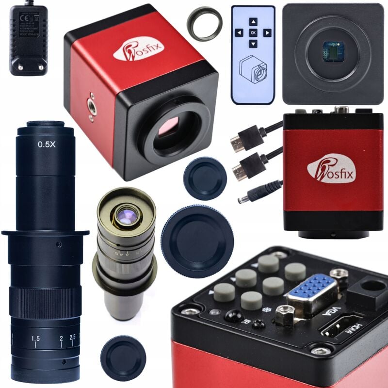 Image of Microscopio Digitale Ingrandimento 180 Volte E Fotocamera Fullhd rosso Draco Pro 2in1