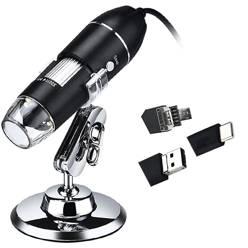 

Microscopio digital,3 en 1 USB y MICRO USB y tipo C, 1600X