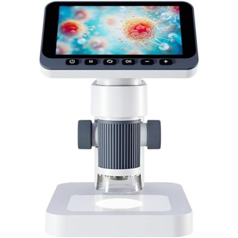 Microscopio electrónico portátil con pantalla IPS de 4,5 pulgadas, alta definición, manual de reparación de teléfonos móviles, enfoque manual, aumento de 1000X (1080P)