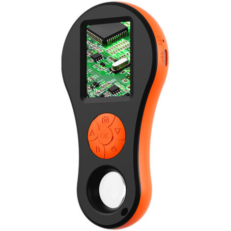 Microscopio electrónico portátil de 2 pulgadas con aumento de 500x, diseñado para niños, uso industrial, juguetes para estudiantes, investigación científica y enseñanza (morado).
