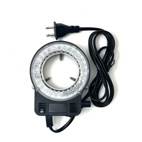 Microscopio estereoscópico con anillo de luz LED ajustable - negro