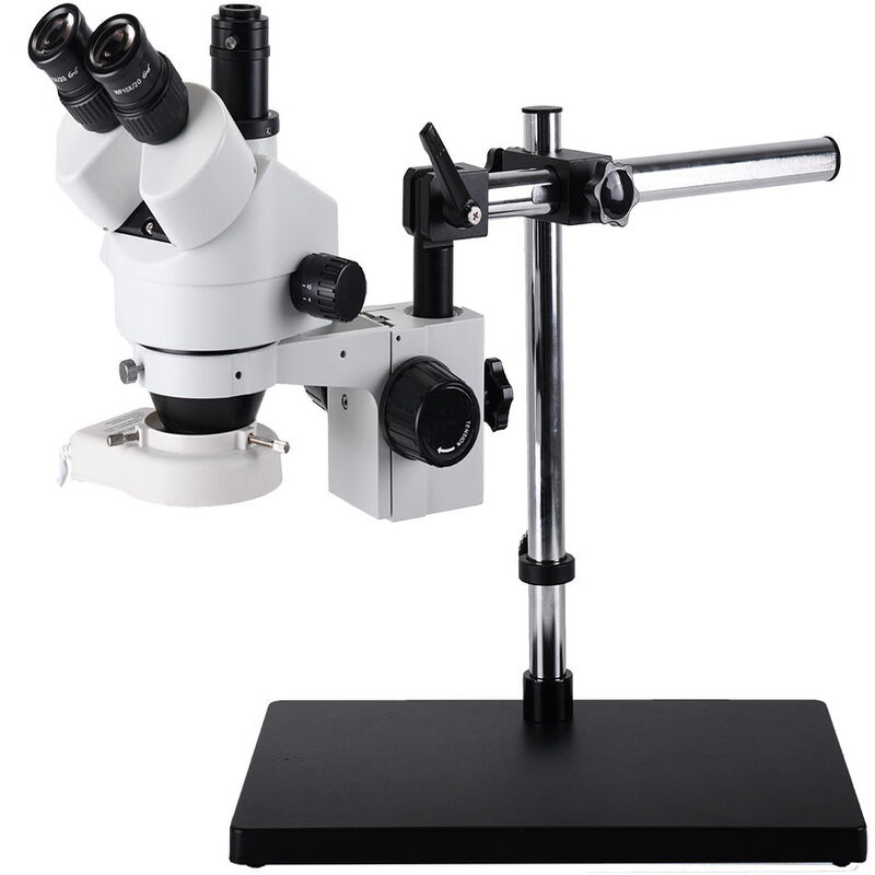 Image of Microscopio stereo da 16 mp con ingrandimento 7X - 45X Anello luminoso a 56 led lbtn