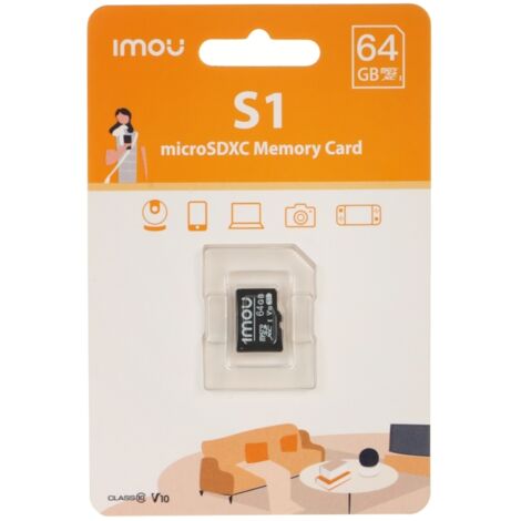 MicroSD Card Imou ST2-64-S1 64 Go vitesse 95 Mo s