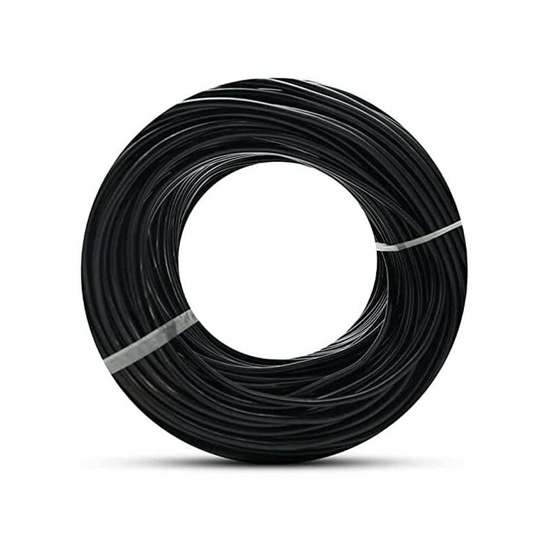 Tuyau flexible d'arrosage 1,5x3 mm. Conducteur pvc souples noir, 200m, recommandé pour l'arrosage goutte à goutte Suinga
