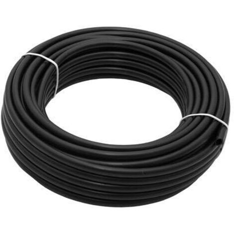Microtubo flexible negro para goteo caudal Ø 6 x 4 mm 50 m