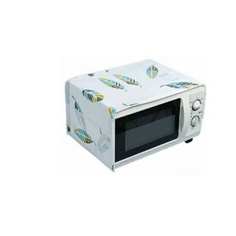 Microwave Oven Dust Cover Multifunctional Greaseproof Oven Cover with Pocket Kitchen Protector (Feather Pattern) MUMU