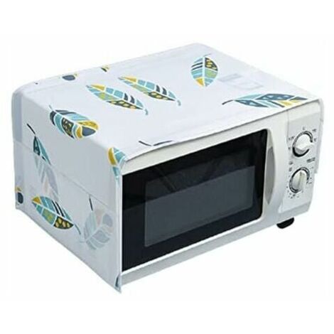 Microwave Oven/Multifunction Oven Dust Cover, Anti-Grease Cover with Pocket, Kitchen Protector (Feather Pattern)
