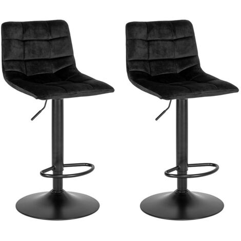Middelfart Barhocker Velour schwarz, schwarz.
