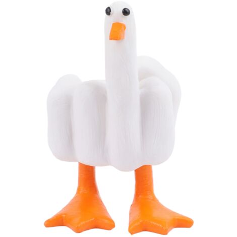 Middle Finger Duck Decoration Funny Little Duck Resin Figurine Ornament Decor Resin Craft Decoration Sculpture Statue for Home Office Desktop Housewarming Gift